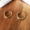 Boucles d'Oreilles Golden Small Circle – Image 3