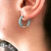 Boucles d'Oreilles Golden Blue Circle