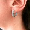 Boucles d'Oreilles Golden Blue Circle – Image 2