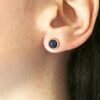 Boucles d'Oreilles Golden Geometric Lapis Lazuli – Image 3